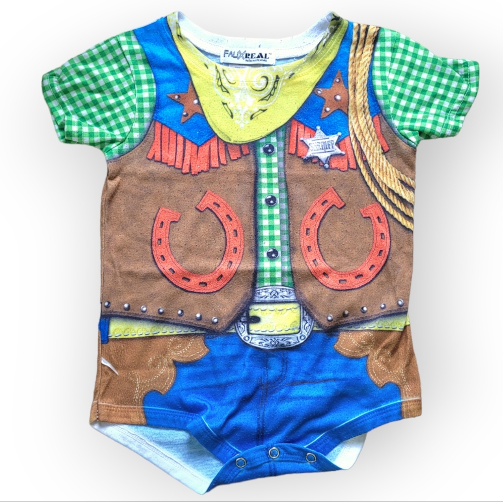 Faux Real 18M Cowboy Onsie Bodysuit